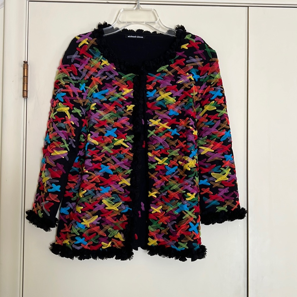 Michael Simon Colorful Jacket Size M - image 1